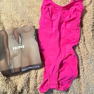 Brand new Skims neon pink viral bodysuit